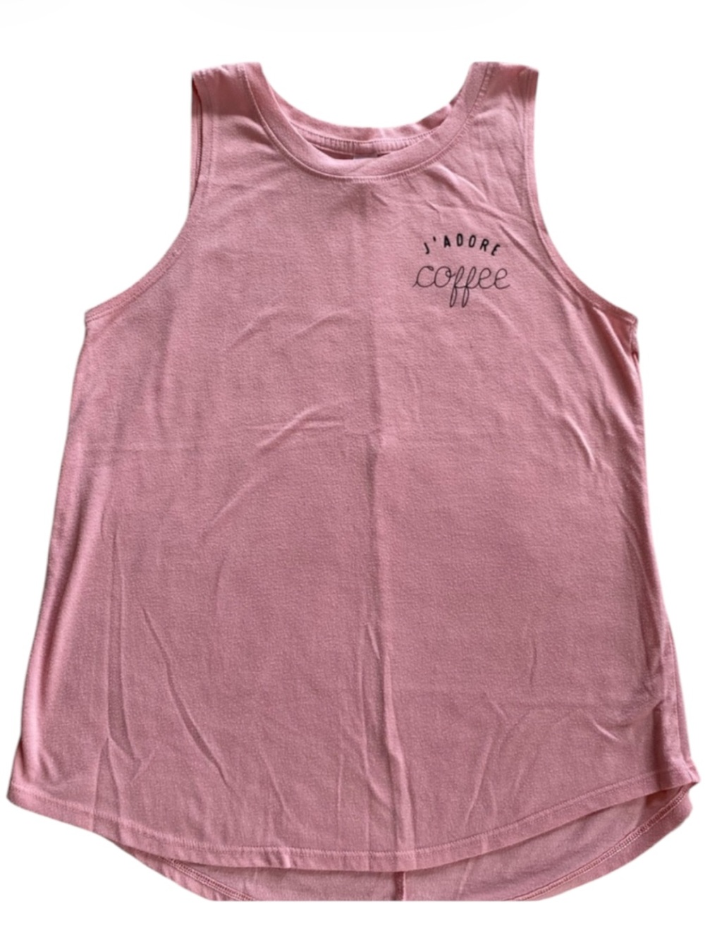 Stars Above Blush Pink Dusty Rose Stretchy Tank Top w/ J’ ADORE COFFEE o…